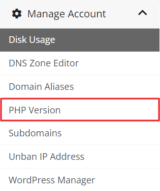 Exact_hosting_WP_manage_account_php_version.png